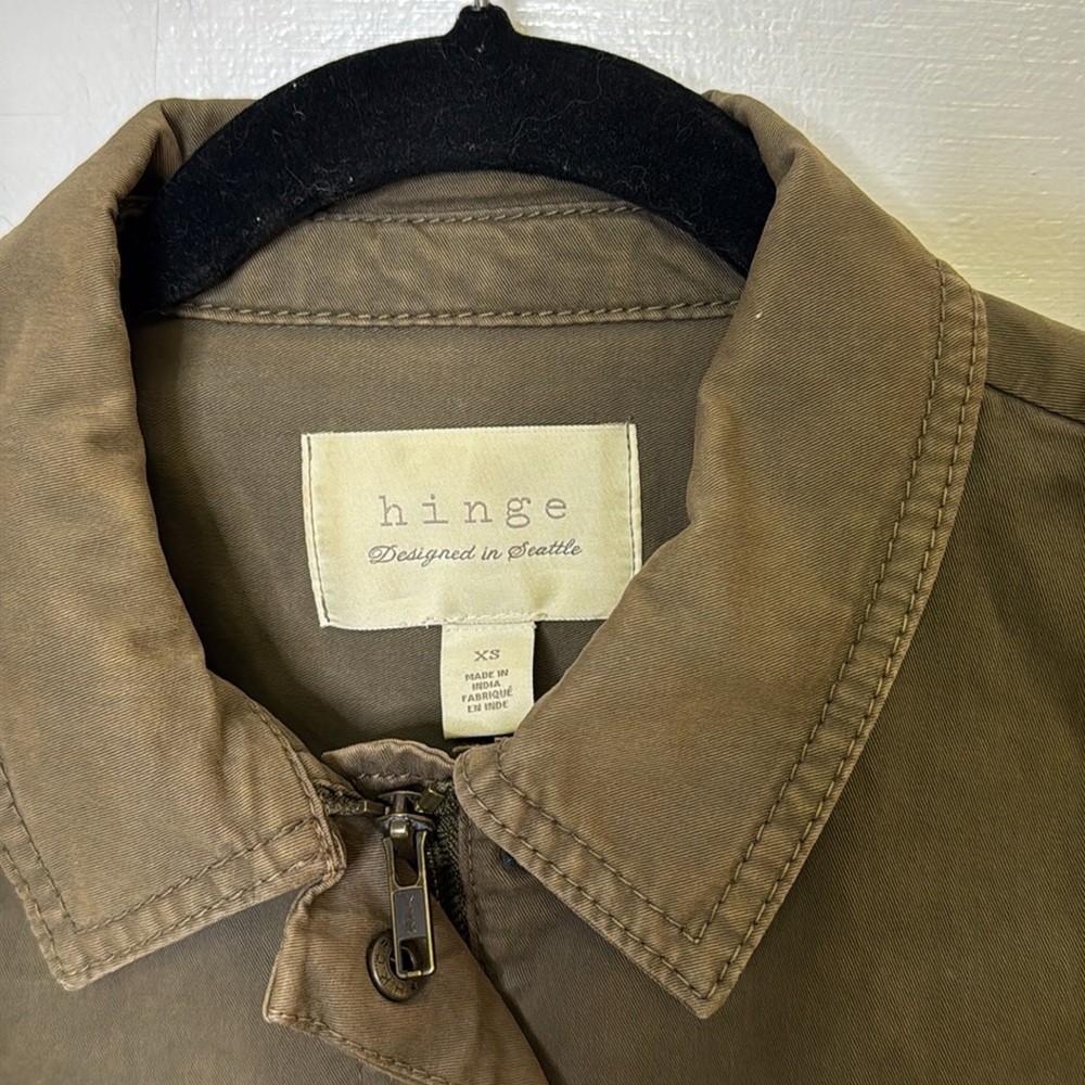 Hinge  Olive Green Utility Jacket XS - Picture 7 of 8